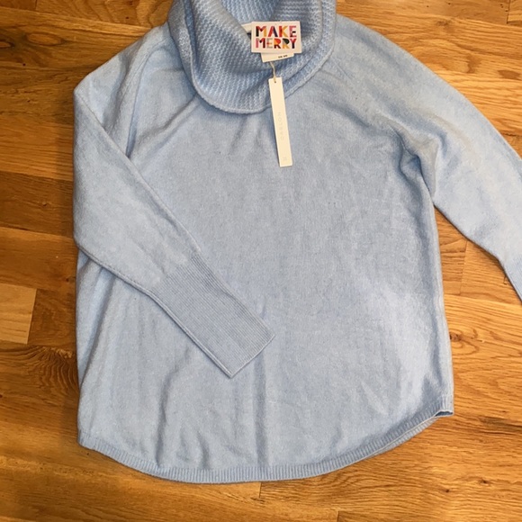 NWT Caslon Cowl Neck Sweater in Light Blue - Picture 3 of 7